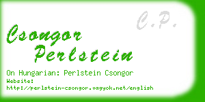 csongor perlstein business card